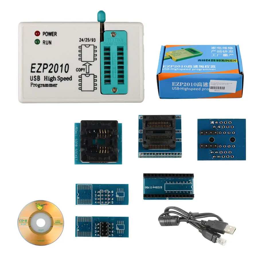 Полный набор EZP2010 плюс 6 адаптеров обновленный EZP 2010 25T80 биос высокоскоростной USB SPI программатор