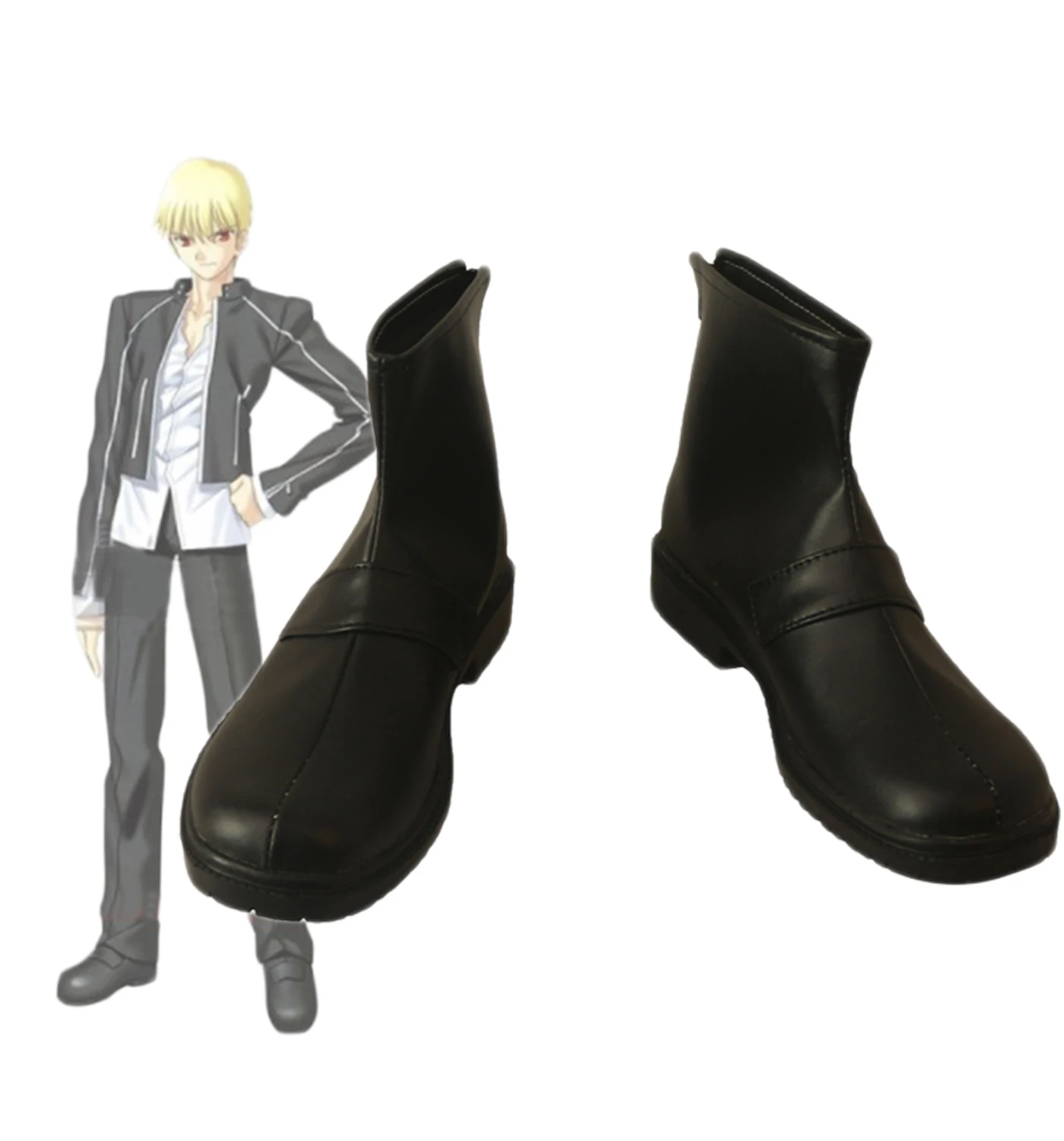 

Обувь для косплея FGO Gilgamesh Fate Grand Order Gilgamesh, черные ботинки для косплея, изготовленные на заказ