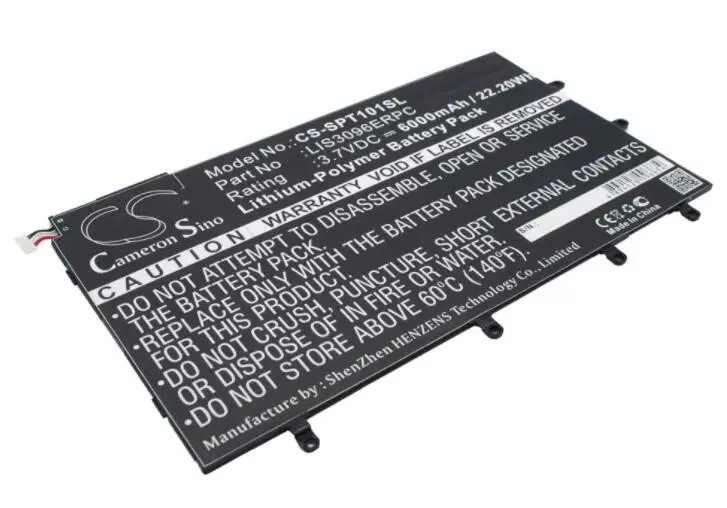 Cameron sino 6000 мАч батарея для SONY SGP321 SO-03E Xperia Tablet Z 10," LIS3096ERPC Tablet батарея