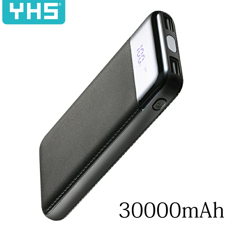 30000 мАч Внешний аккумулятор PoverBank 2 USB светодиодный Банк питания портативное зарядное устройство для мобильного телефона для Xiaomi Mi huawei iphone 7 X