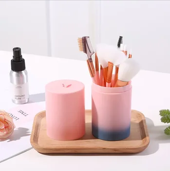 

New Style Makeup Brush Set 12-piece Make-up Brush Barrels Storage Bucket Eyelash Brush Beauty Tool