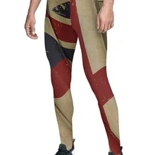 Мужские брюки с национальным флагом, скрытый карман, высокая талия, искусственная кожа, стрейч, подходят для ношения, дышащие, размера плюс, Хэллоуин