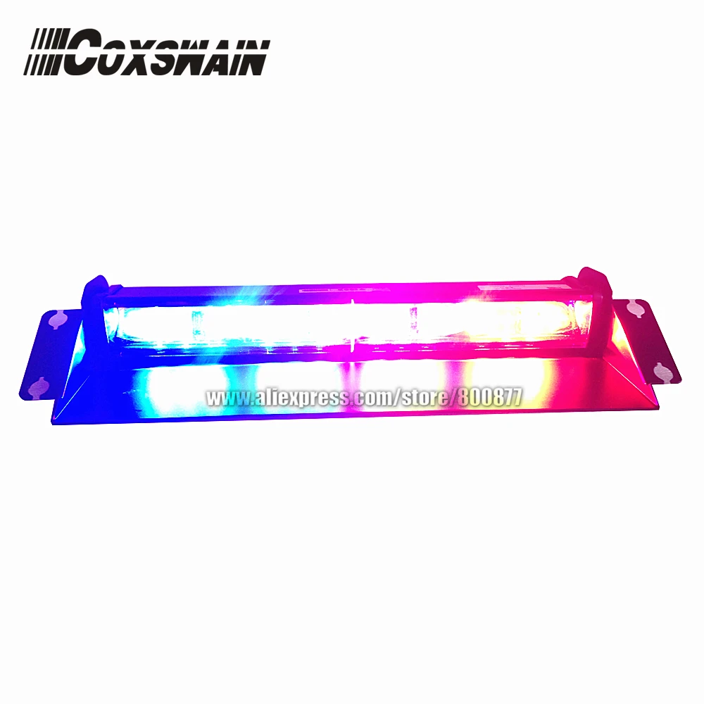 Coxswain 6E2B High Brightness Car LED Windshield Dash Light Police Fire Truck Warning Strobe Light 54W  22 Flash Pattern