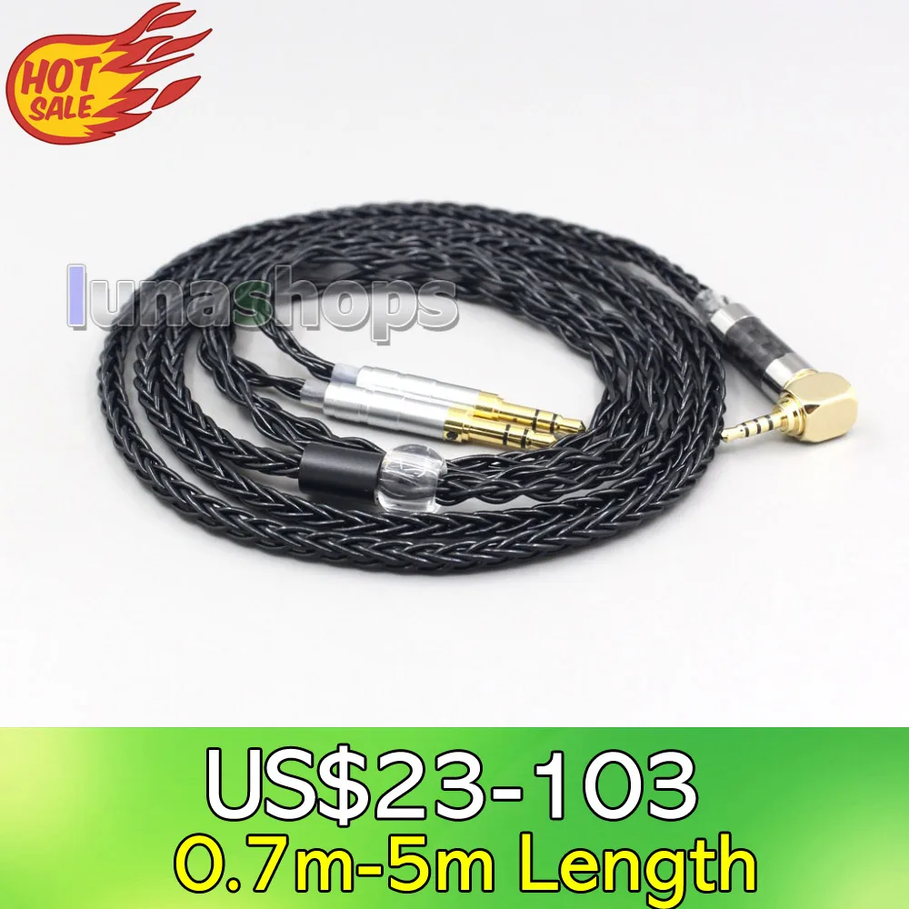 LN006426 8 сердечника кабеля наушников для Denon AH-D600 D7100 Hifiman Sundara Ананда HE1000se HE6se he400i he400se
