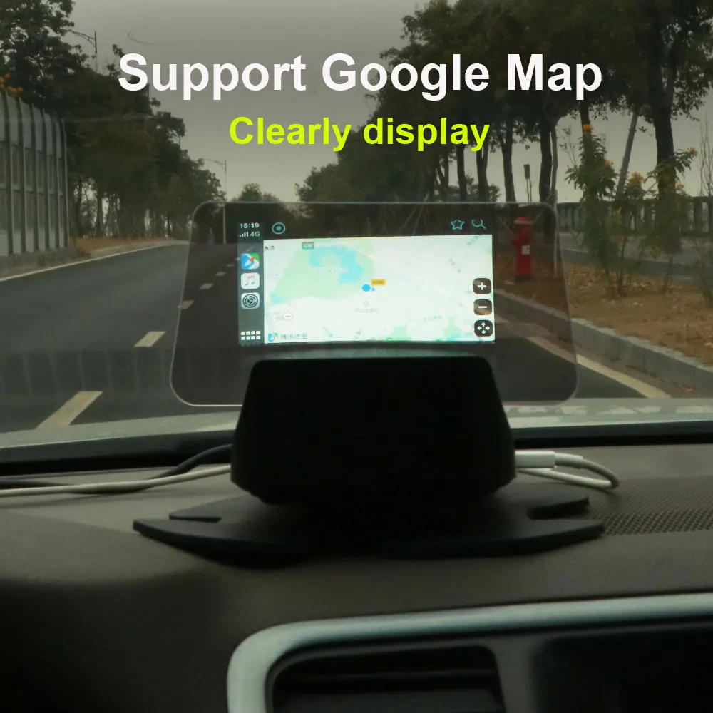 Автомобильный проектор HUD на зеркало с поддержкой Carplay Andorid автомобильный FM