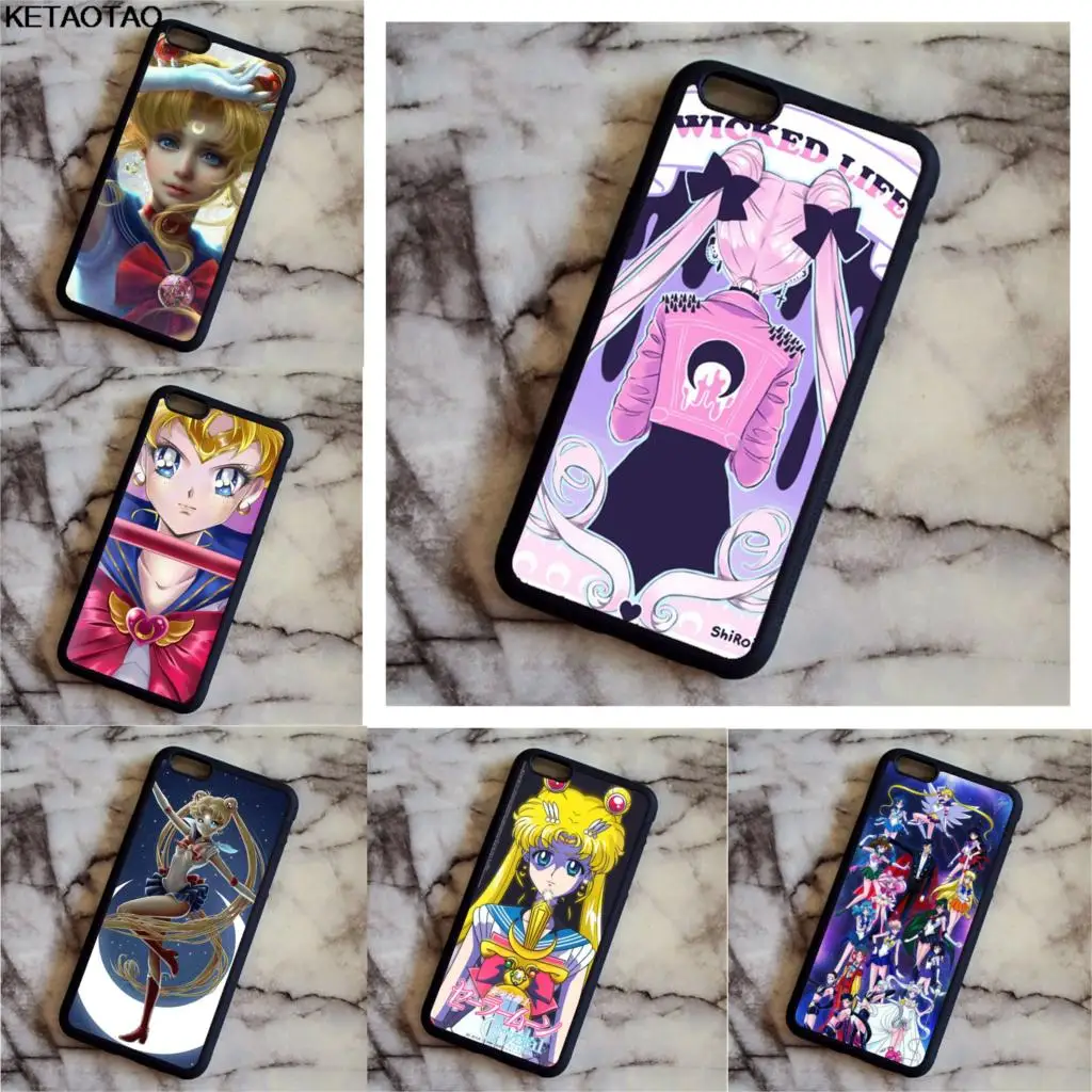 KETAOTAO лазер Сейлор Мун селфи чехол для телефона s для iPhone 4S SE 6 5C 5S 6S 7 8 SE 5Plus XR XS Max чехол из мягкого ТПУ резины силикона