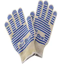 1 Pair High Temperature Anti-skid Wear-resistant BBQ Cotton Gloves Suit For Microwave Oven