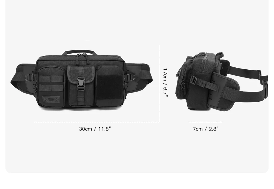 Neouo Multi-Pocket-Stifthülle, Sport-Gürteltasche, Größe