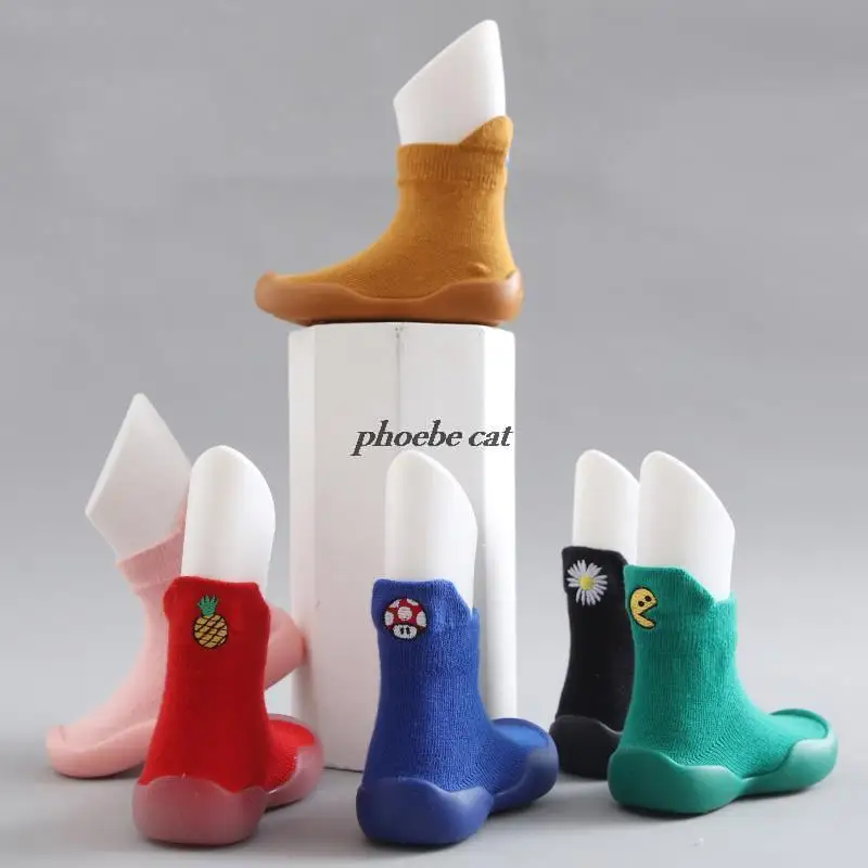 Baby Boys Girls Toddlers Non-Skid Indoor Kids Floor Slipper Solid Casual Children Breathable Cotton Knitted Shoes Ideal Gift baby shoes