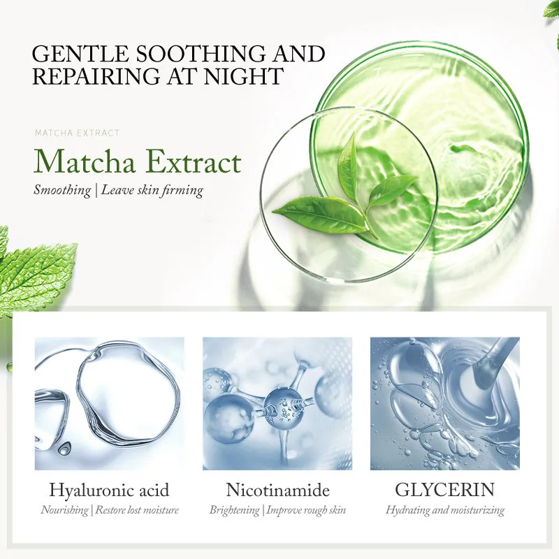 Mascarilla Matcha Con Brillo E Hidratacion 7 Uds Mascarilla Facial Para Dormir Belleza Nutritiva Control De Aceite Cuidado De La Piel Tratamientos Y Mascarillas Aliexpress