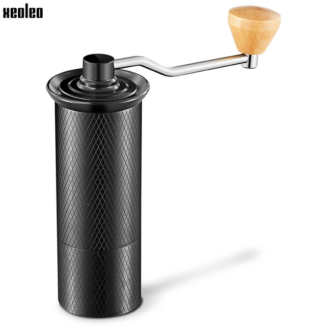 XEOLEO 50MM Aluminum Manual Coffee grinder Stainless steel Burr grinder Conical Coffe bean miller Manual Coffee Milling machine 2