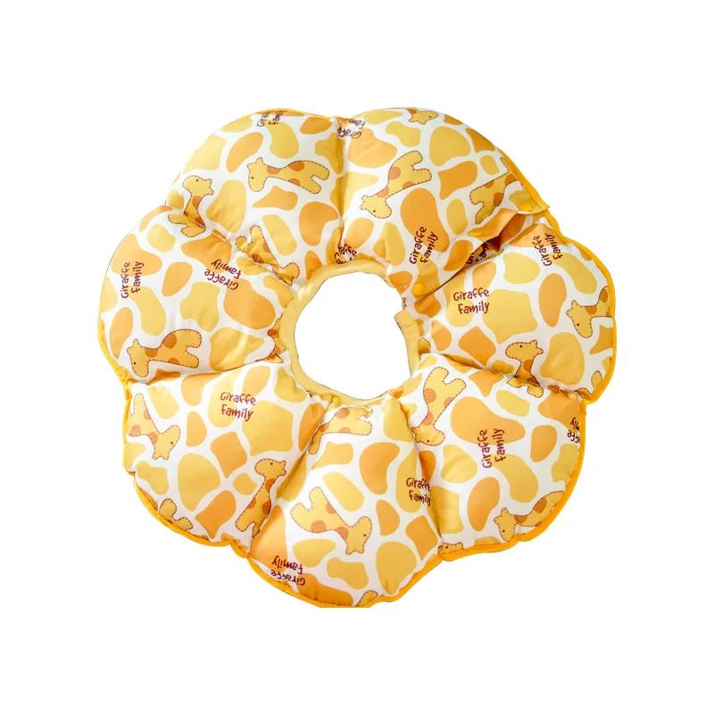 giraffe Милый Подсолнух собака кошка Защитная крышка заживление ран конус защитный животное медицинский воротник голова конус предотвратить укус восстановление круг - Цвет: giraffe