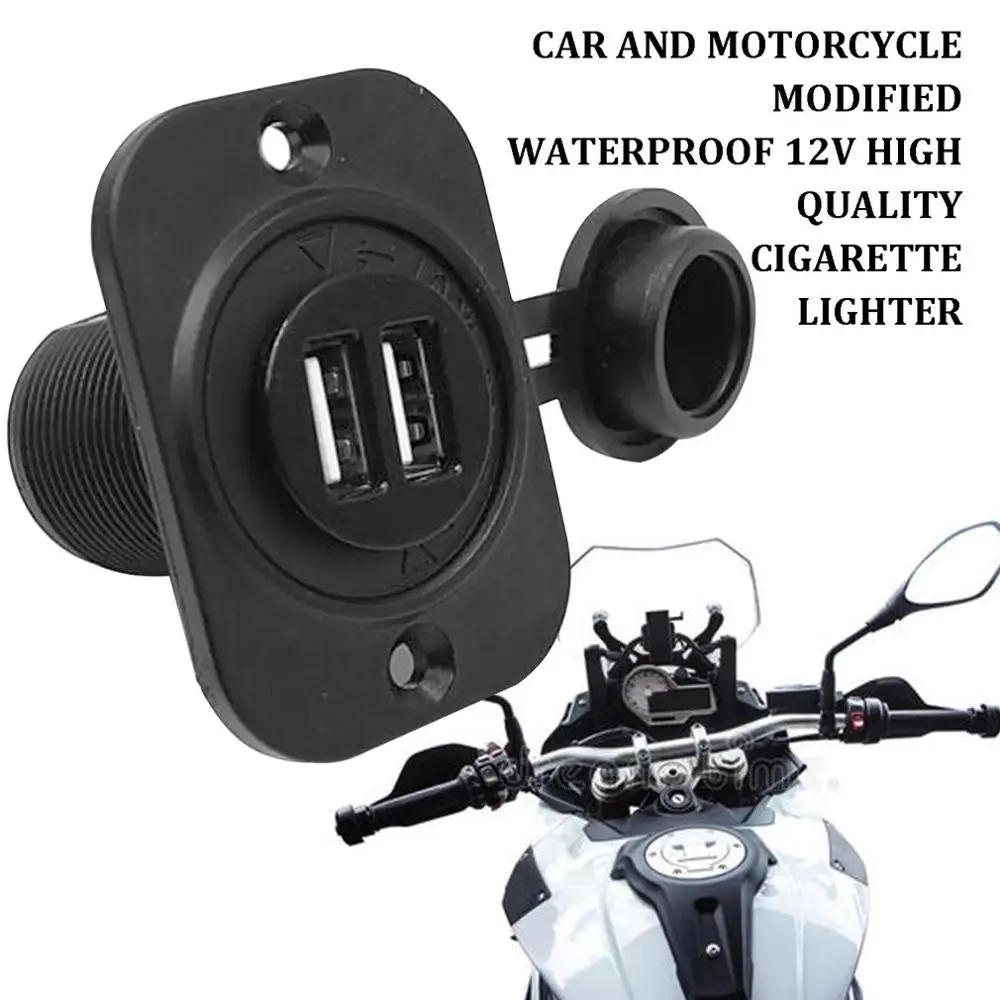 Auto Und Motorrad Wasserdicht 12V Hohe Qualität Zigarette Leichter Sitz Gps Handy Dual Usb Ladegerä