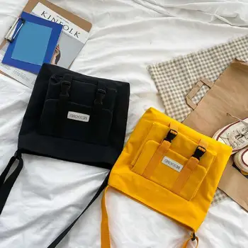 

Hot Sale Women Chic Crossbody Bags Canvas Delicate Design Casual Large Capacity Shoulder Messenger Shopping Handbags