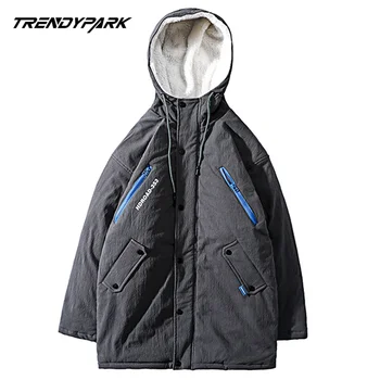 

2020 Men's Winter Warm Long Jacket Coat Trench Harajuku Cashmere Padded Puffer Jacket Oversize Male Korean Parka Men's Clothing