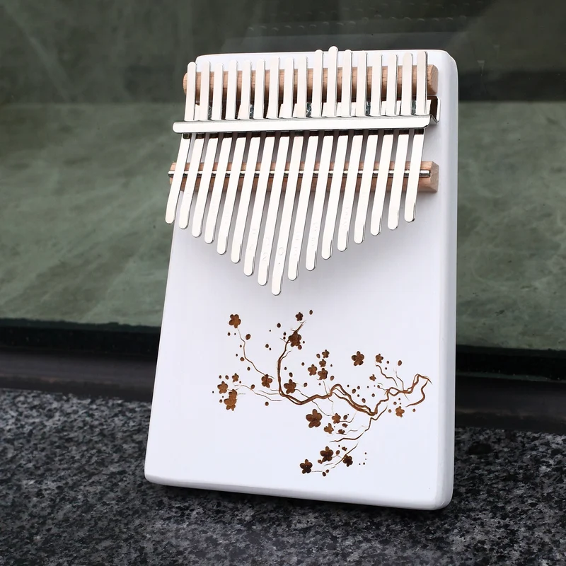 KERUS 17 teclas Kalimba pulgar Piano hecho por una sola placa de madera de alta calidad cuerpo instrumento musicalde caoba