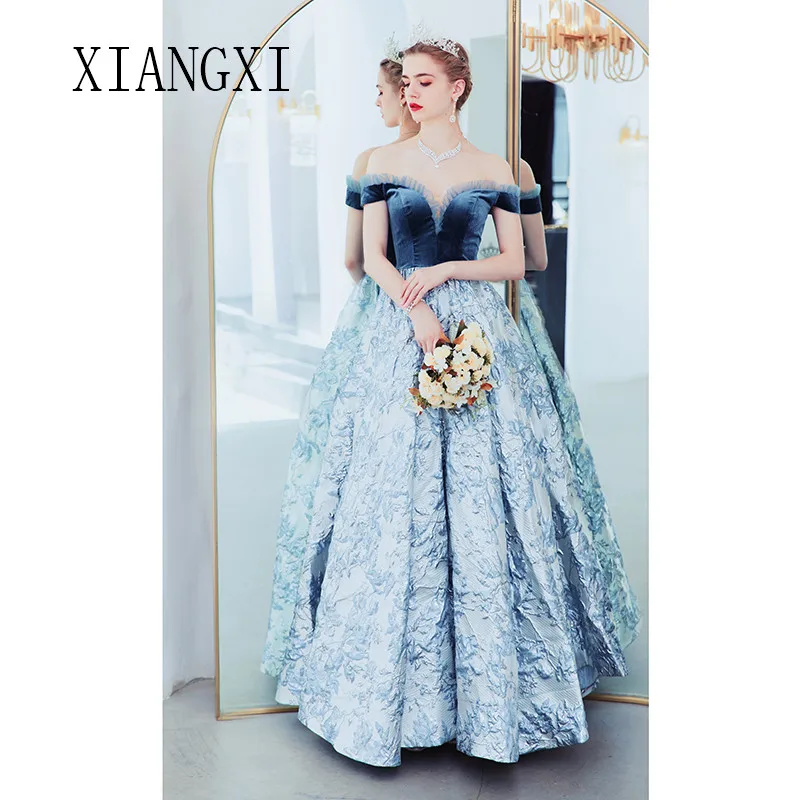 Vestido de festa Длинные вечерние платья бальное платье с открытыми плечами вечерние платья robe de soiree вечернее платье