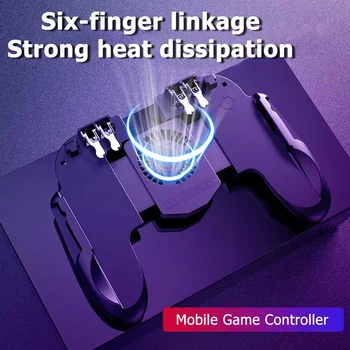 

Mobile Game Controller Handle Gamepad For PUBG Dual Cooler Fan Fast Shooting Button Joystick for IOS Android Smartphone