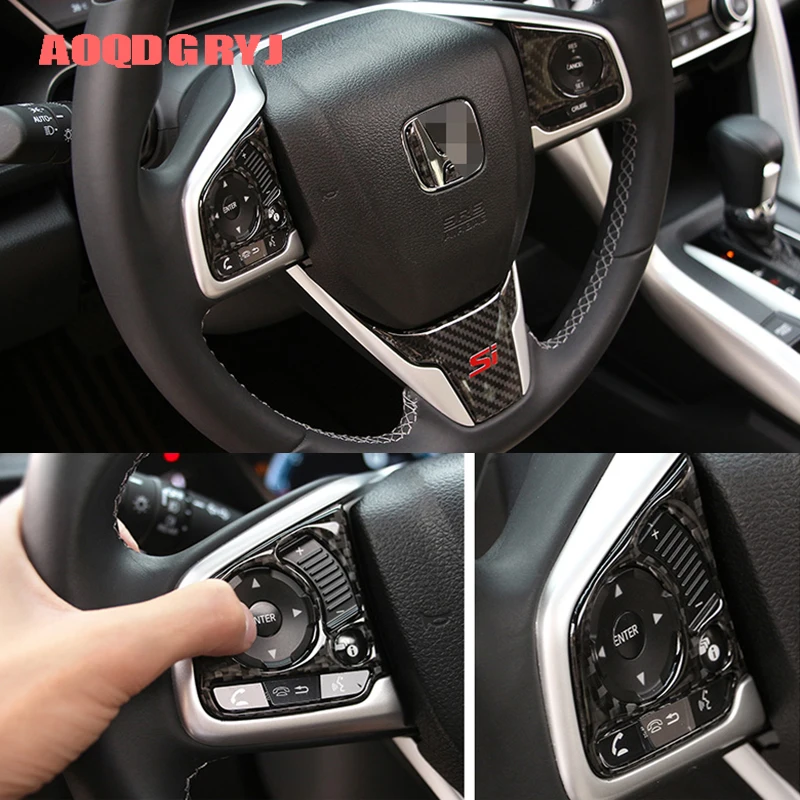 Автомобильный Стайлинг для Honda 10th Gen Civic 2016 2020 руль из углеродного волокна мягкий