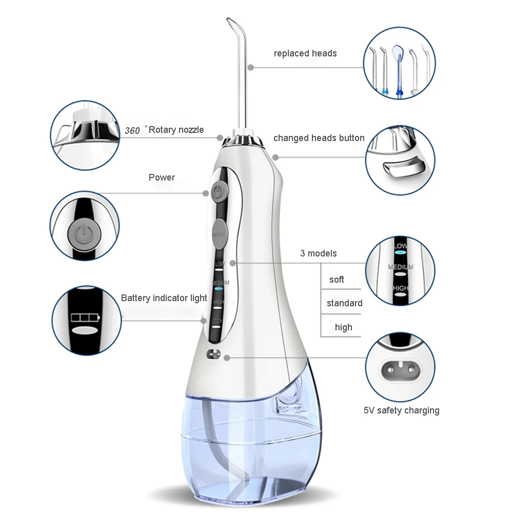 Beste Draagbare Water Tanden Bleken Elektrische Monddouche Waterstraal Usb Oplaadbare Dental Irrigator Tandenstoker Tanden Reinigen