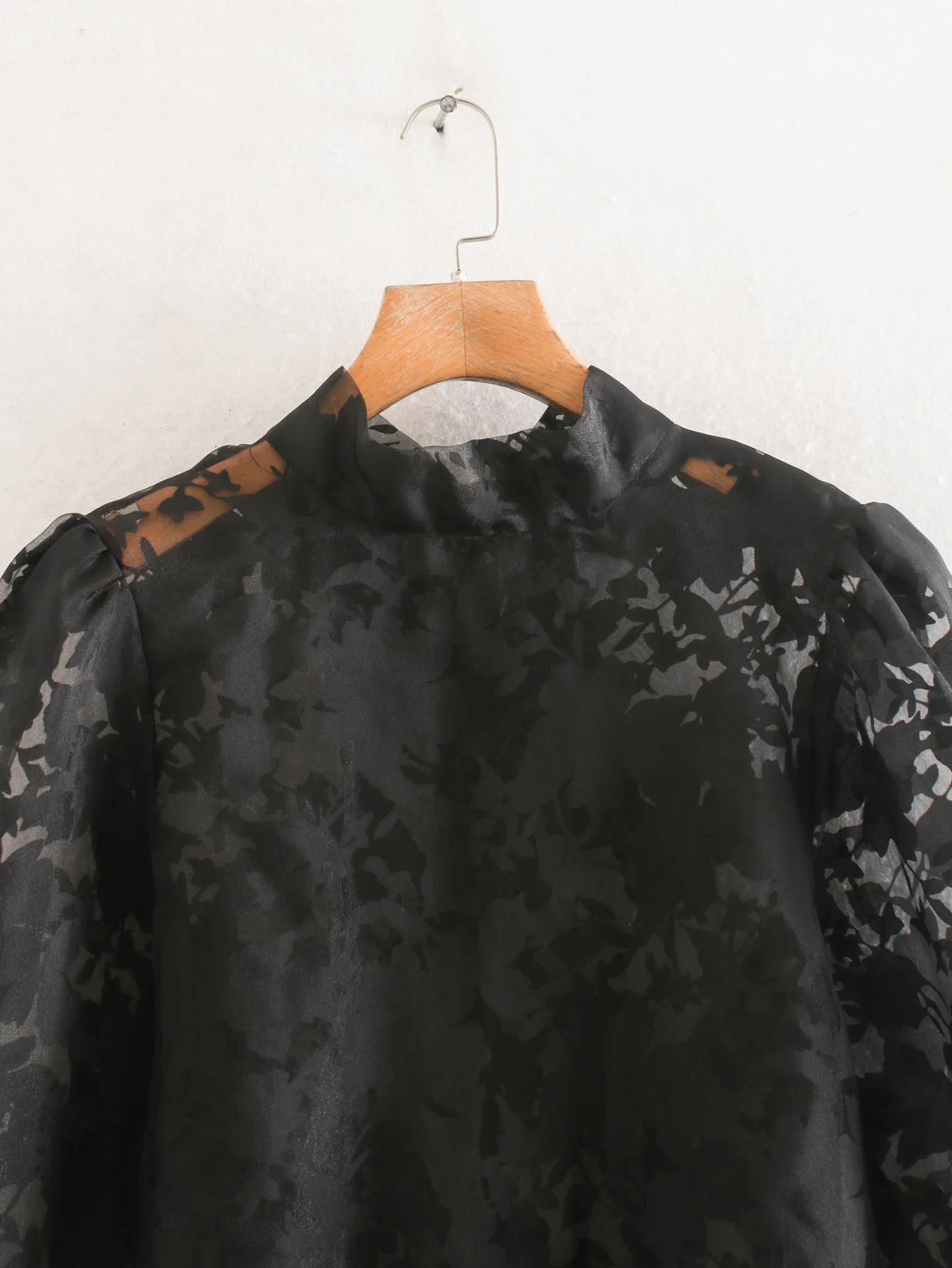 Женские блузки, сексуальный топ с высоким воротом, повседневные женские Рубашки, Топы из тюля с пышными рукавами, Свободная блузка, Женские топы и блузки