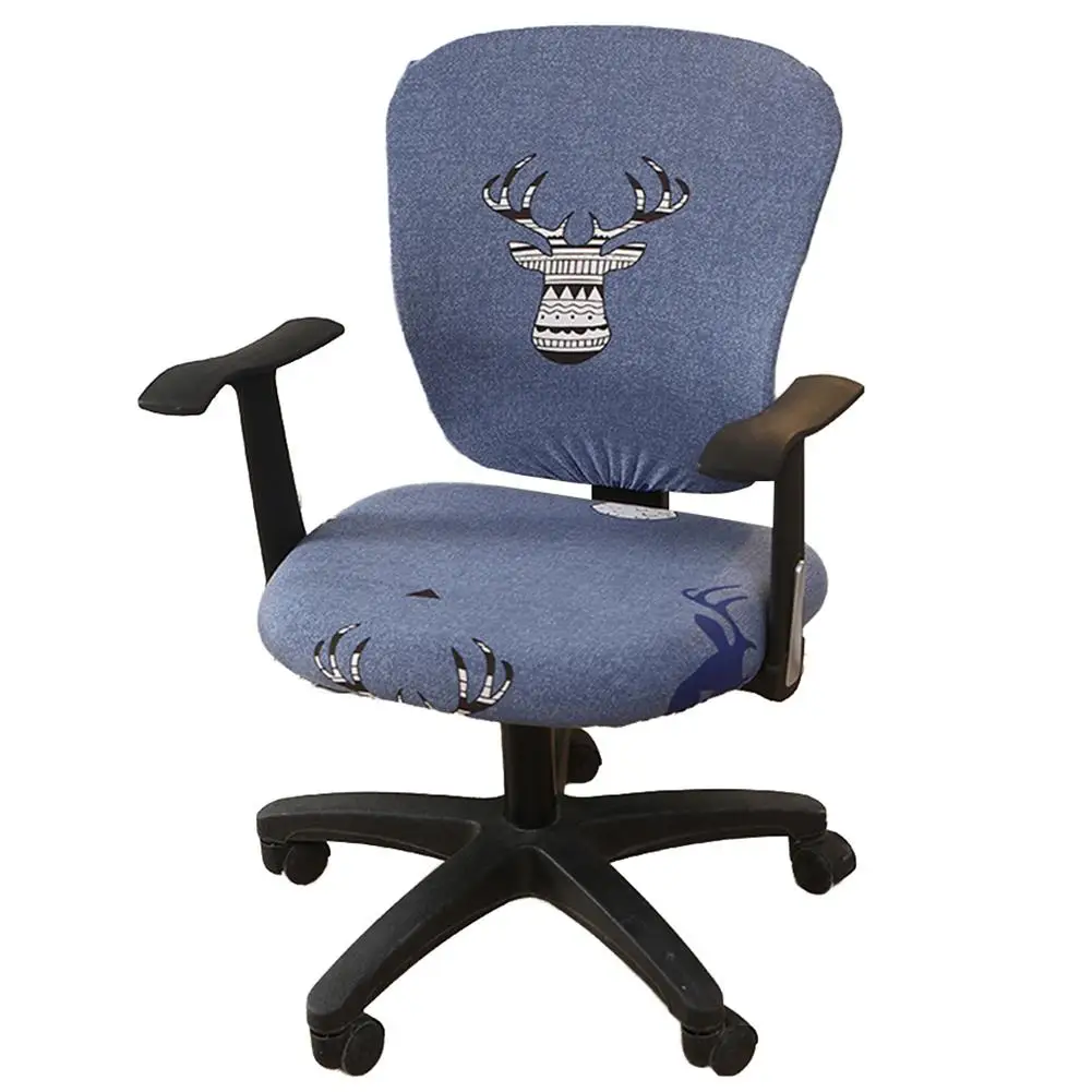 Чехол для компьютерного офисного стула forras de cadeiras, растягивающиеся декоративные чехлы на стулья, универсальный поворотный Чехол для стула для офиса - Цвет: C