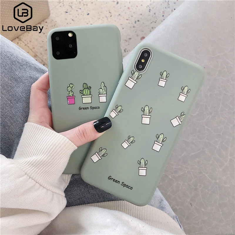 Чехол Lovebay для iPhone с рисунками из мультфильмов мягкий ПУ 11 6 6s 7 8 Plus X XR XS 11Pro