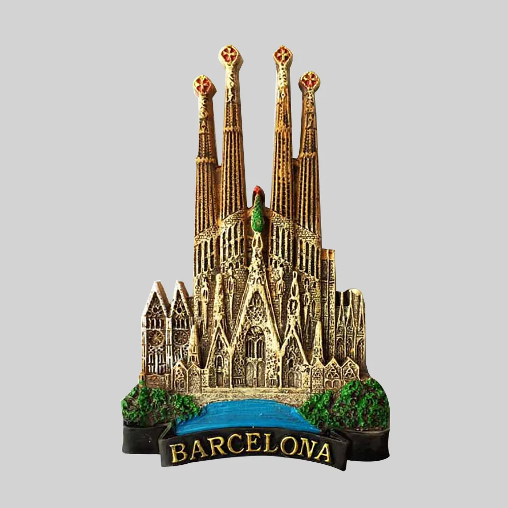 

Lychee Barcelona Sagrada Familia Fridge Magnets Creative 3D Refrigerator Magnetic Sticker Home Decoration Travel Souvenirs