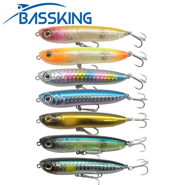 BASSKING Topwater Pencil Fishing Lure 75mm 7.5g Long Shot Surface Floating  Bait Top Water Lures for Fishing Seabass Pike Feeder - AliExpress