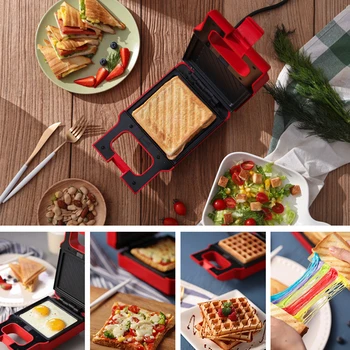 ANIMORE Electric Egg Sandwich Maker Mini Grilling Panini Baking Plates Toaster Multifunction Non-Stick waffle Breakfast Machine 3