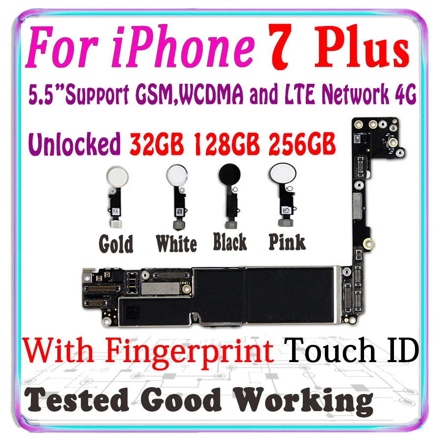 Бесплатная доставка оригинальная материнская плата для iphone 7 Plus с Touch ID iPhone 5 дюйма