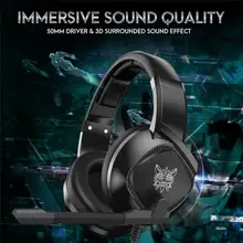 Led Light Gaming Headphones For Computer PS4 Gamer Adjustable Bass Stereo PC Gamer Over Ear Wired Headset With Mic