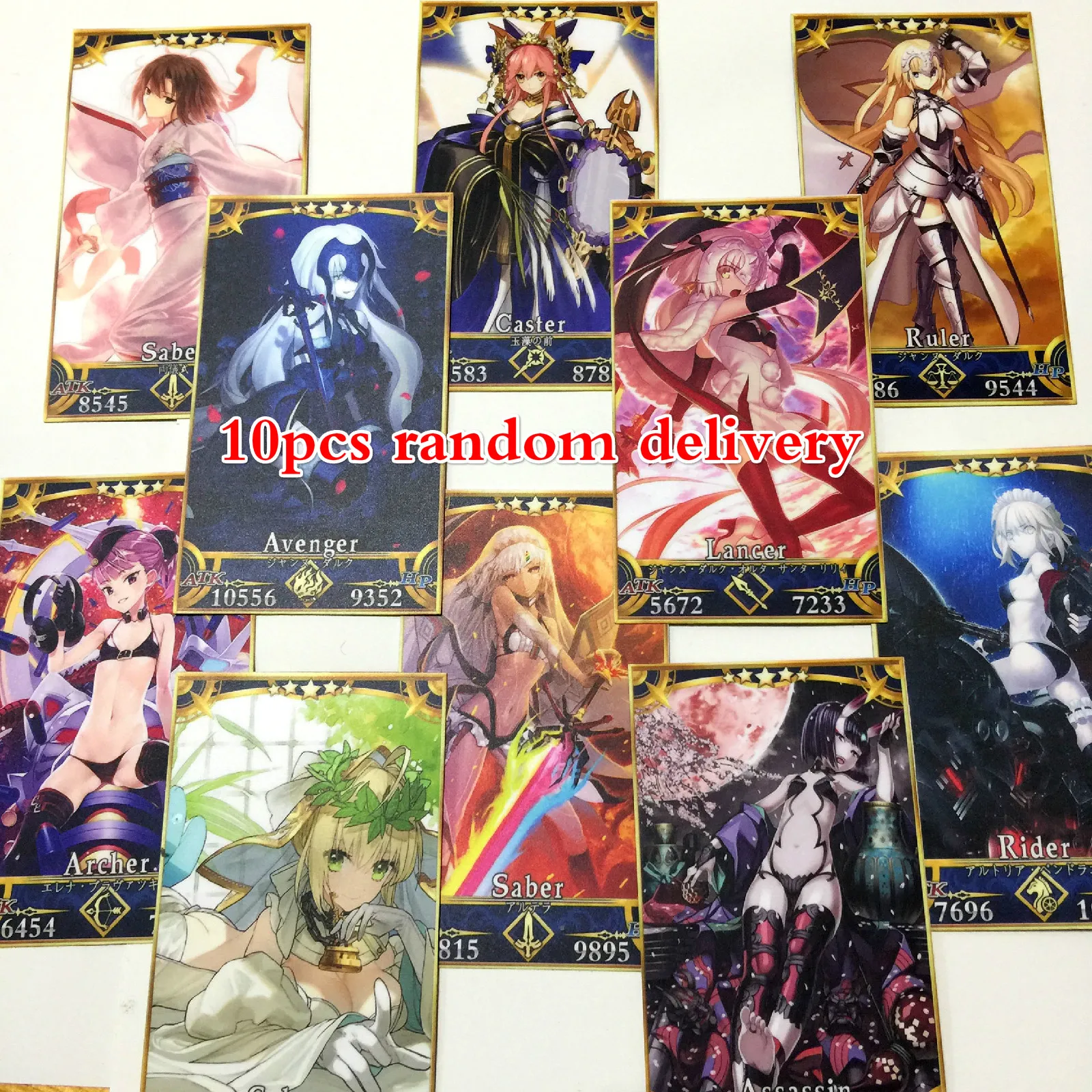 Fate/Grand Order FGO Игрушки Хобби Коллекционные игры Коллекция аниме-открытки - Цвет: 10pcs sui ji