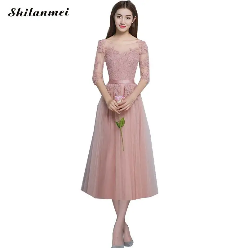 

Plus Size Pink Lace Evening Party Dress Women'S Wedding Long Maxi Dress Chic Embroidery Floral Women Dress Elegant Mesh Chiffon