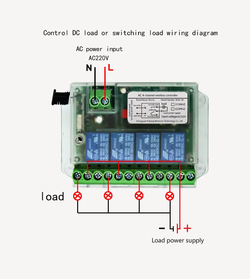 remoto sem fio interruptor de controle remoto para ventilador e luz