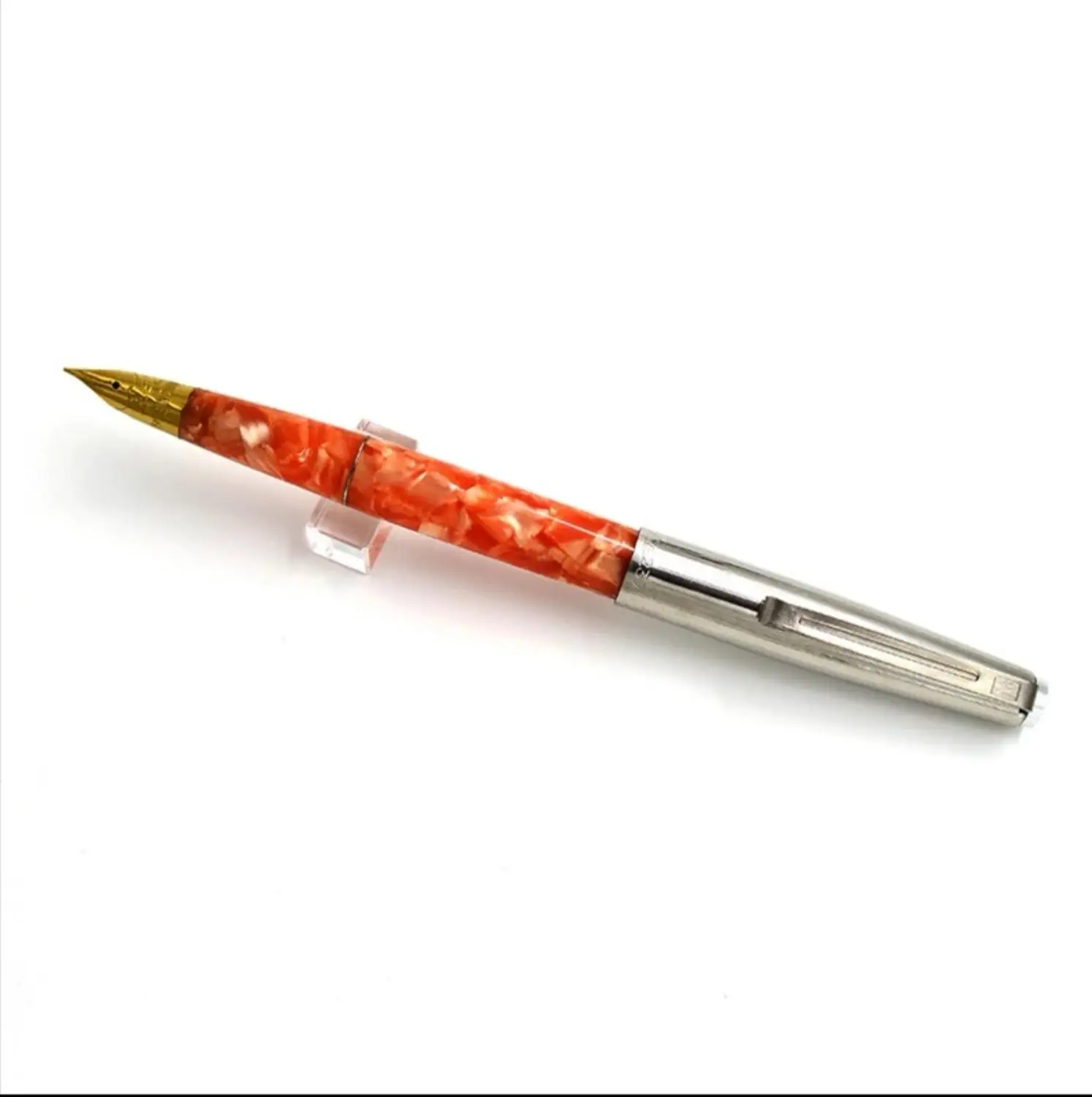 Orange Старый Sttock WingSung Wing Sung 237 авторучка чернильная ручка из целлулоида F Перо 1990S офисные школьные принадлежности penna stilografica - Цвет: Orange