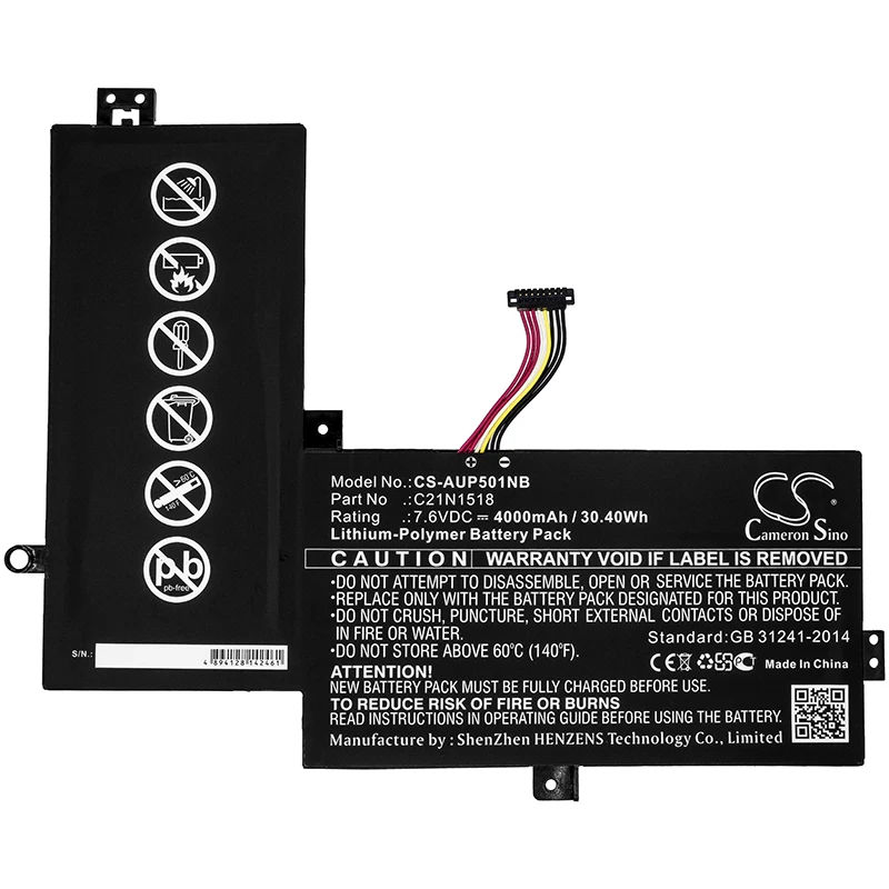 Cameron sino 4000 мАч батарея для ноутбука ASUS VivoBook флип TP501 TP501UA TP501UB TP5010UQ 0B200-01850000 C21N1518