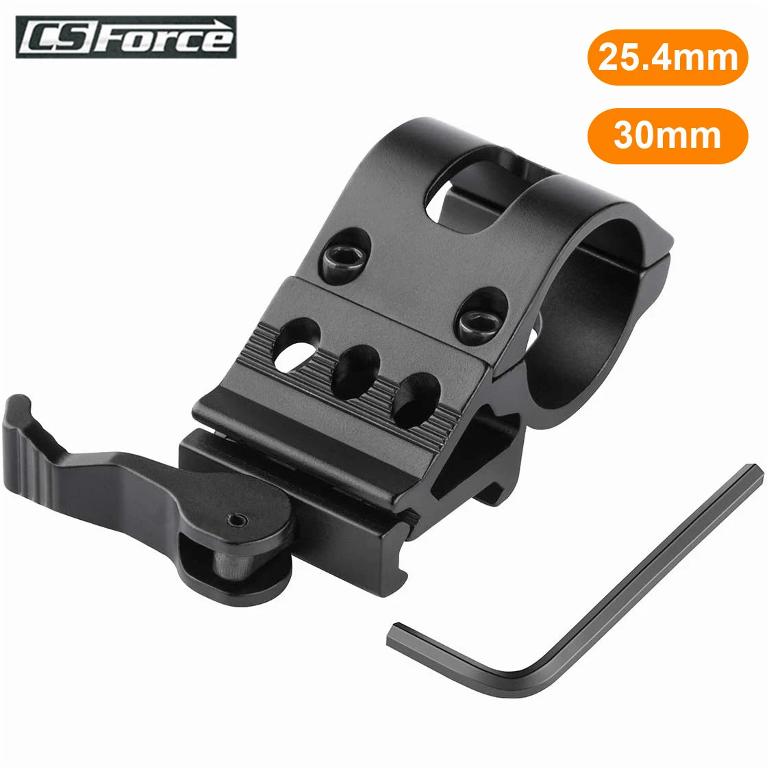 25.4mm/30mm Quick Release Offset Flashlight Scope Mount for 20mm Picatinnly Rail 45 Degree Hunting Gun Accessories | Спорт и