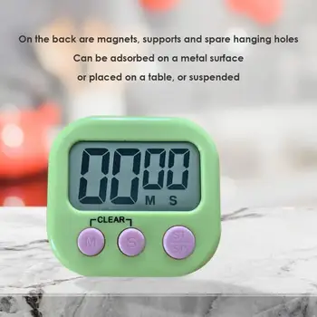 

LCD Digital Timer Magnetic Kitchen Table Countdown Alarm Clock with Stand Mini Stitch Marker And Row Finger Counter