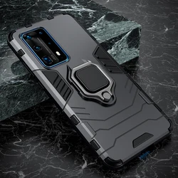 Shockproof Protective Phone Case - KEYSION Durable Cover with Full Body Protection for Honor 30S (Black)