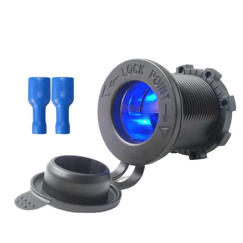 Enchufe impermeable de 12V-24V para encendedor de cigarrillos de coche, toma de corriente adecuada para barco, coche, motocicleta y Tractor, accesorios para automóviles