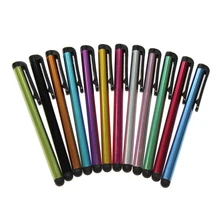 10 шт./партия, емкостный стилус с сенсорным экраном для IPhone, IPad, IPod, сенсорный костюм для других смартфонов, планшетов, металлический карандаш-стилус