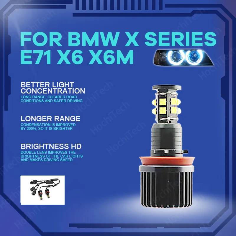 

Светодиодный Маркер высокой мощности без ошибок 240 лм, белый 2008 Вт h8 /h11, Светодиодный Маркер «ангельские глазки» для BMW серии X E71 X6 X6M (Pre-LCI) 2011-