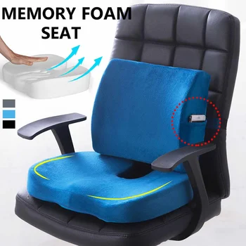 

Memory Foam Seat Cushion Orthopedic Pillow Coccyx Office Chair Cushion Support Waist Back Cushion Car Seat Hip massage Pad Sets