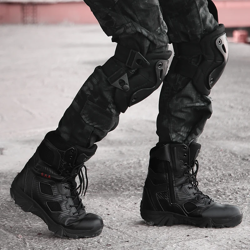 

Chiang Men High-top Soldiers boots Casual Brand Warm Hiking Sneakers For Winter Outdoor Sports High-Quality Work Shoes