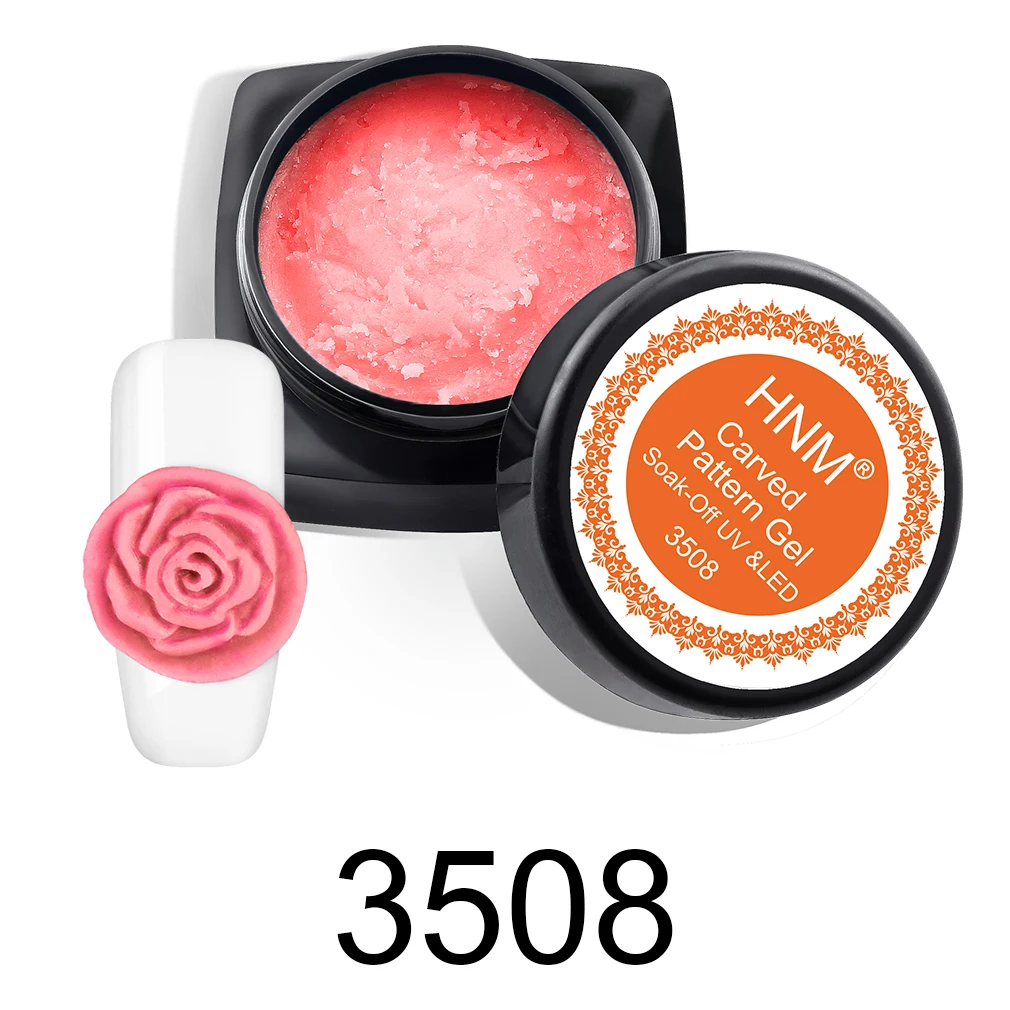 3508 HNM 15 цветов 3D Скульптура резной узор гель лак для ногтей гель краска Пластилин лак для ногтей акриловый рисунок УФ 3г - Цвет: 3508