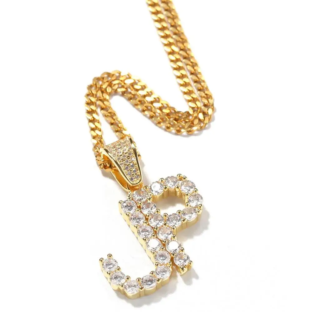 

Custom Name Tennis Chain Letters Necklaces & Pendant Charm Men's Zircon iced out chain Hip Hop Jewelry With 4MM Tennis Chain