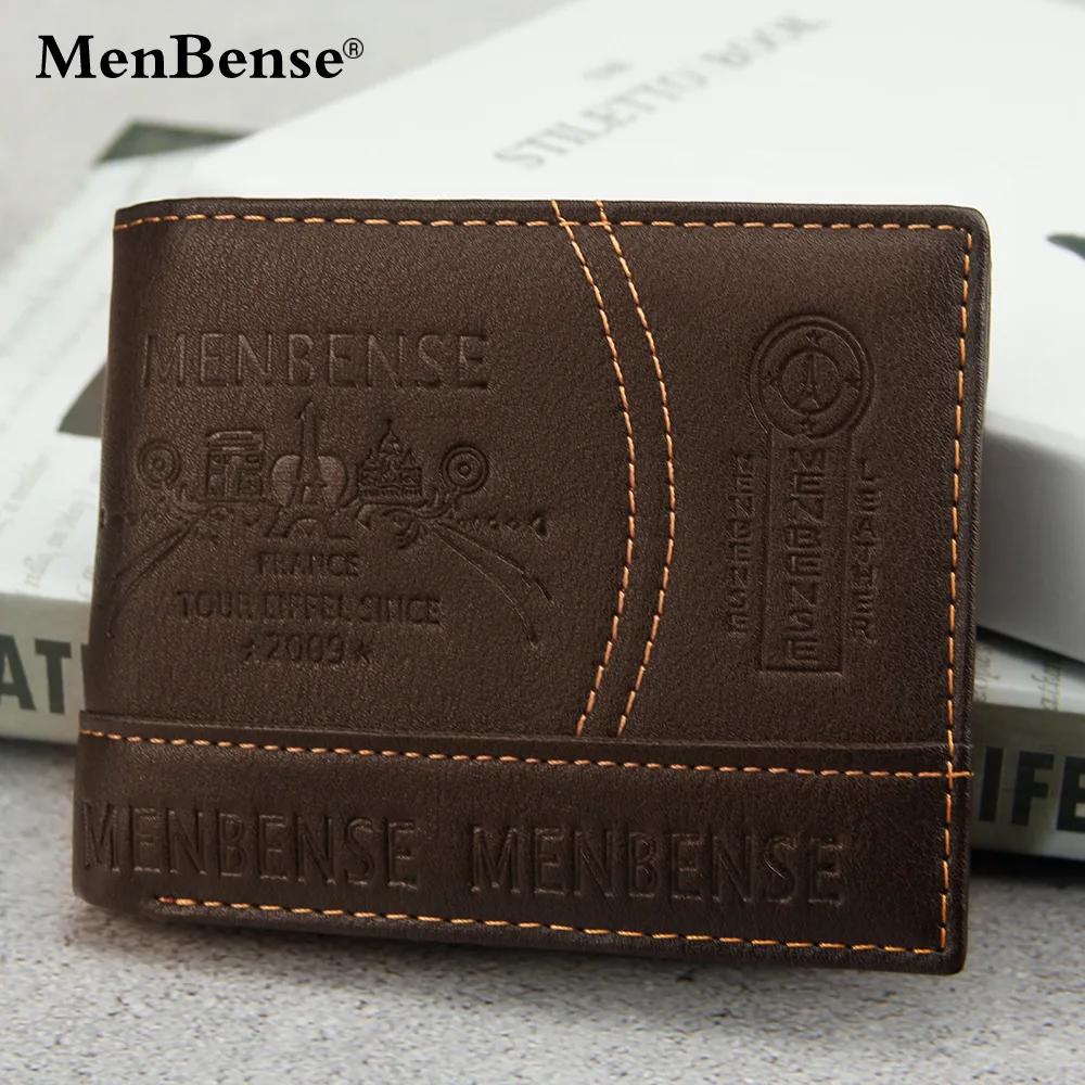 

Menbense Men Short Casual England Wallet Multi-functional Large-Volume Short Wallet