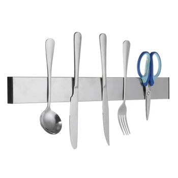 

Magnetic Stainless Steel Knives Holder Rack Organizer Wall Mount Block Magnet Kitchen Tool Shelf Knives Accessories 31/41/51cm