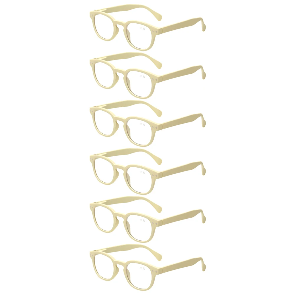 CLASAGA High Quality Spring Hinged Reading Glasses Men and Women Eyewear with Oval Frame Reader Prescription Eyeglasses 0~600 6